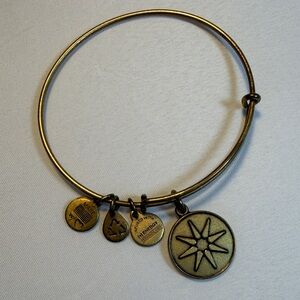 Alex and Ani Gold Tone Charm Bangle